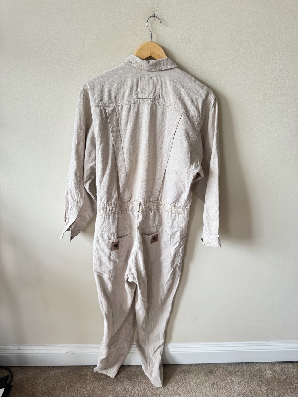 Vintage Chaus Women's Cream Utility Jumpsuit - Picture 8 of 8